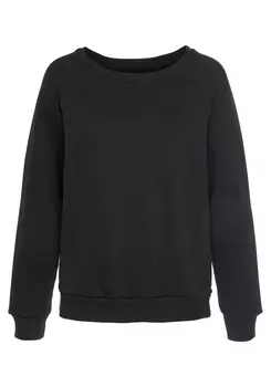 Свитер LASCANA Sweatshirt, черный