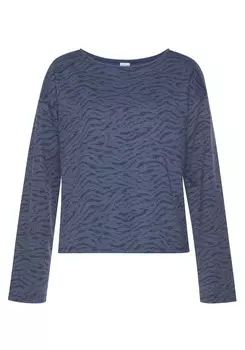 Свитер LASCANA Sweatshirt, цвет graublau