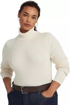Свитер LAUREN Ralph Lauren Plus Size Turtleneck Sweater, цвет Mascarpone Cream