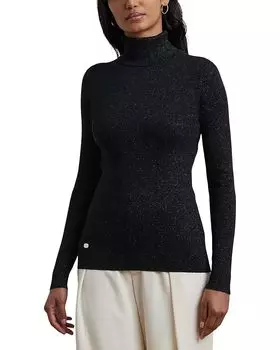 Свитер Lauren Ralph Lauren Ribbed Turtleneck Sweater, цвет Polo Black Lurex