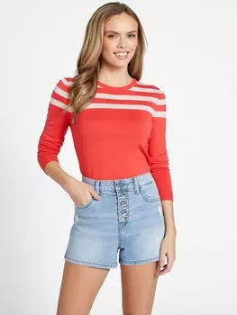 Свитер Lavinia со стразами Guess Factory, цвет Portenho Pink