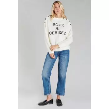 Свитер Le Temps Des Cerises Chany Round Neck, белый