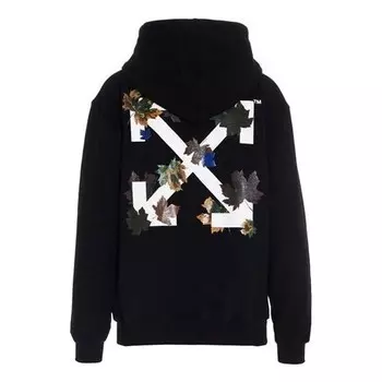 Свитер leaves arrow hoodie black Off-White, черный