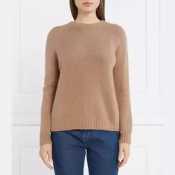 Свитер ледяного кроя обычного кроя с добавлением шерсти Max Mara, коричневый