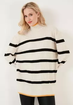 Свитер LELA, кремово-черный