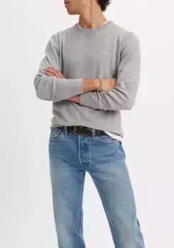 Свитер Levi's с круглым вырезом "ЛЕГКИЙ СВИТЕР HM", цвет Mid Tone Grey Heathe