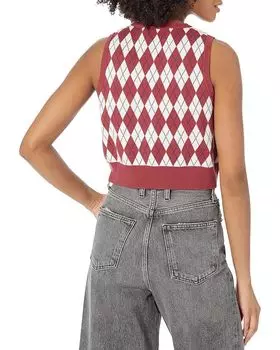 Свитер Levi's Womens Ilia Sweater Vest, цвет Paris Argyle Earth Red
