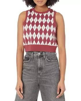 Свитер Levi's Womens Ilia Vest, цвет Paris Argyle Earth Red