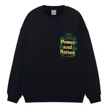 Свитер Li-Ning Outdoor Series Alphabet Printing Round Neck Pullover 'Black', черный