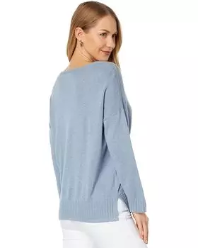 Свитер Lilla P 3/4 Sleeve Split-Neck Sweater, цвет Marlin