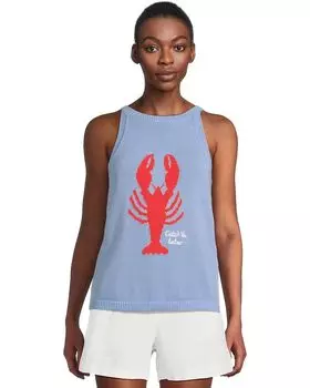 Свитер Lilly Pulitzer Emra Sweater Tank, цвет Jacaranda Blue Lobster Jacquard