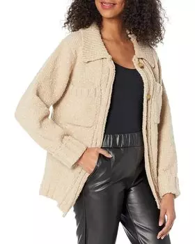 Свитер line and dot Lisa Button-Up Sweater, хаки