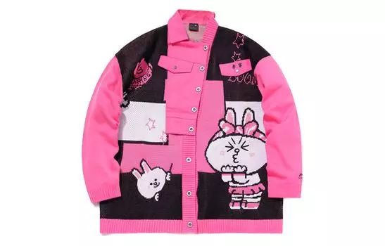 Свитер LiNing унисекс черный розовый многоцветный