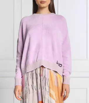 Свитер Liu Jo Sport loose fit, фиолетовый