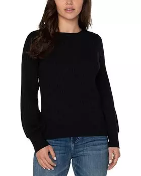 Свитер Liverpool Los Angeles Long Sleeve Crew Neck Sweater With Transfer Rib Detail, черный