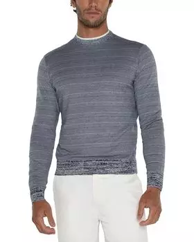Свитер Liverpool Los Angeles Long Sleeve Striped Crew Neck Sweater, цвет Ink Multi