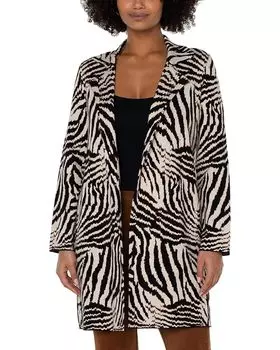 Свитер Liverpool Los Angeles Open Front Coatigan Sweater, цвет Abstract Zebra Jacquard