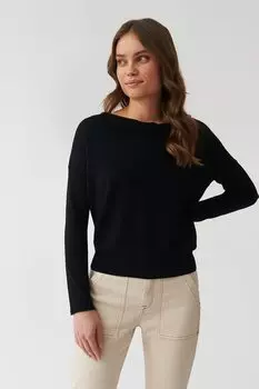 Свитер Livo тонкой вязки с рукавами реглан Tatuum, черный