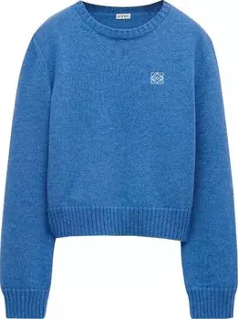 Свитер Loewe Anagram Short Sweater 'Blue Denim', синий