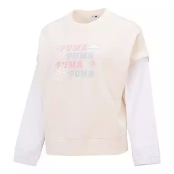 Свитер logo 2-fer graphic vest top 'beige' Puma, бежевый