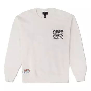 Свитер logo crewneck 'white' Converse, белый