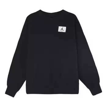 Свитер logo knit round neck sports hoodie black Air Jordan, черный