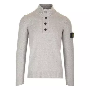 Свитер logo patch long-sleeved sweater 'grey' Stone Island, серый
