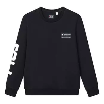 Свитер logo print sports pullover 'black white' Fila, черный