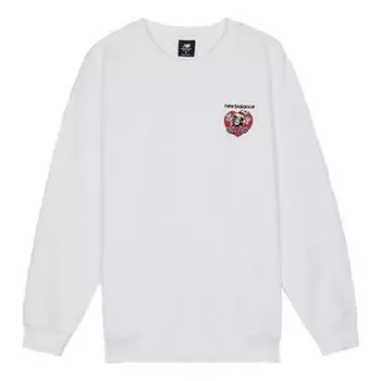 Свитер logo printing round-neck printing swea white New Balance, белый