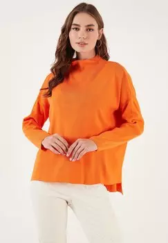 Свитер Long Back LELA, цвет orange
