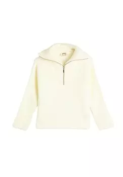 Свитер Long Sleeve Half Zipper Soft Touch Koton, бежевый