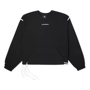 Свитер long sleeve jersey crew 'black' Converse, черный