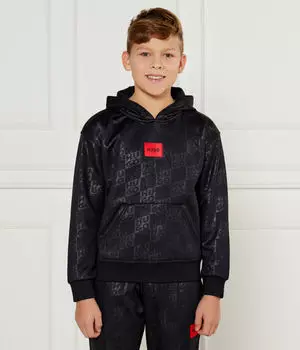 Свитер Longline fit Hugo Kids, черный