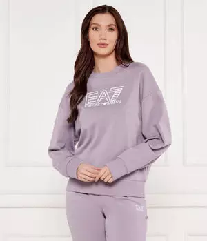 Свитер Loose fit Ea7, лавандовый