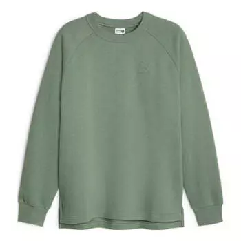 Свитер loose-fit sports pullover sweatshirt 'green' Puma, зеленый