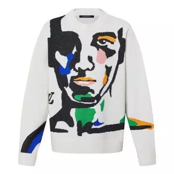 Свитер LOUIS VUITTON Intarsia Cashmere Wool Crewneck Sweater 'White Multi', белый