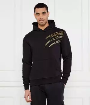 Свитер ls lamina царапина Relaxed fit Plein Sport, черный