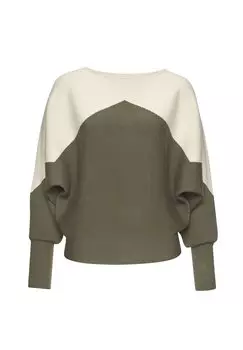 Свитер LS PULLOVER RUN LASCANA, цвет Creme Khaki