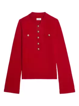 Свитер Lucas с пуговицами Zadig&Voltaire, красный