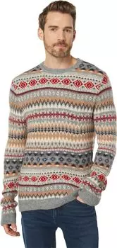 Свитер Lucky Brand Intarsia Nordic Crew Neck Sweater, цвет Light Heather Grey Multi