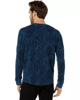Свитер Lucky Brand Printed Crew Neck Thermal, цвет 419 Indigo