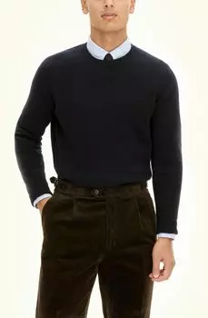 Свитер LUKE ROUNDNECK Oscar Jacobson, темно-синий