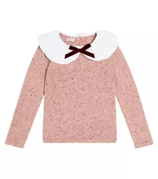 Свитер lupita из смесовой шерсти La Coqueta, розовый