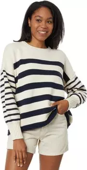 Свитер Madewell Conway Pullover Sweater in Mixed Stripe, цвет Antique Cream/Indigo