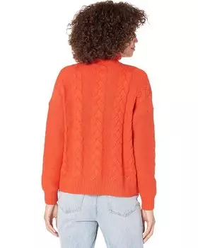 Свитер Madewell Grenville Cableknit Mockneck Sweater, цвет Flame