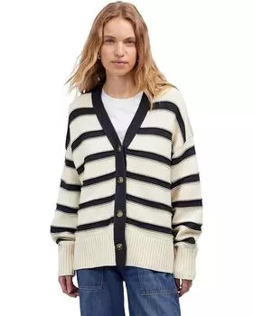 Свитер Madewell Josie Stripe Clean Cotton Cardigan, цвет Cream Navy Stripe