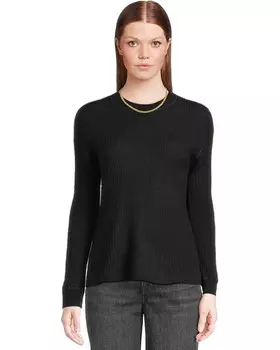 Свитер Madewell Lightweight Alpaca Barons Varregated Rib, черный