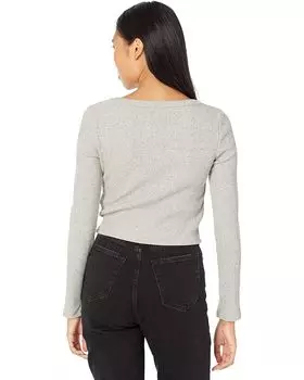Свитер Madewell MWL Superribbed Square-Neck Top, цвет Marled Grey