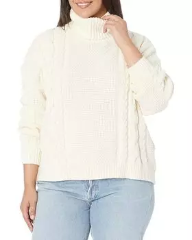 Свитер Madewell Plus Capri Cotton Cable Turtleneck, цвет Antique Cream