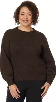 Свитер Madewell Plus Simone Wedged Fashioning Crew, цвет Heather Carob